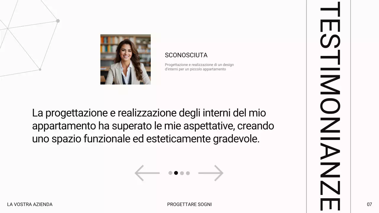 Bianco moderno di lusso Introduzione di un'azienda di interior design