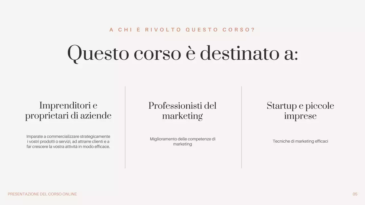 Nero Marrone Beige Minima Promozione del corso online