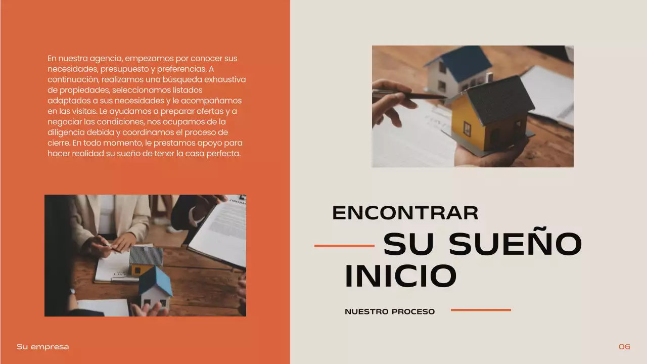 Negro Naranja Beige Moderno Minimal Introducción Inmobiliaria