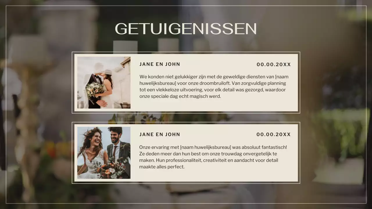 Zwart Bruin Elegant Huwelijksbureau Promotie