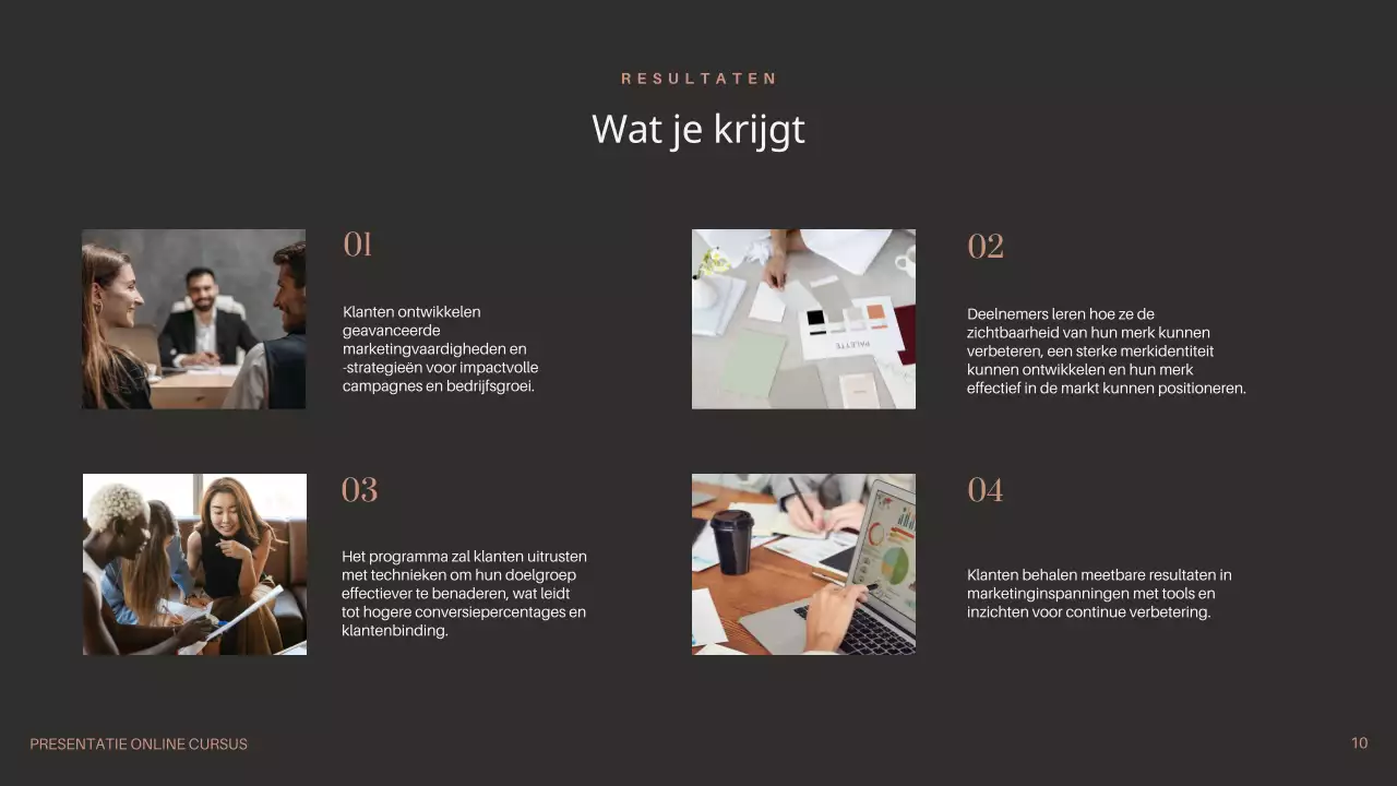 Zwart Bruin Beige Minimale Online Cursus Promotie