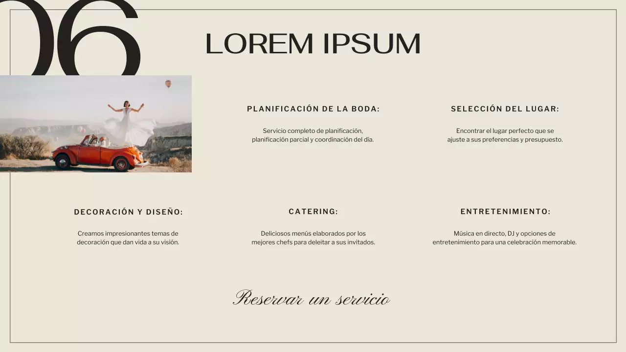 Negro Marrón Elegante Boda Agencia Promoción