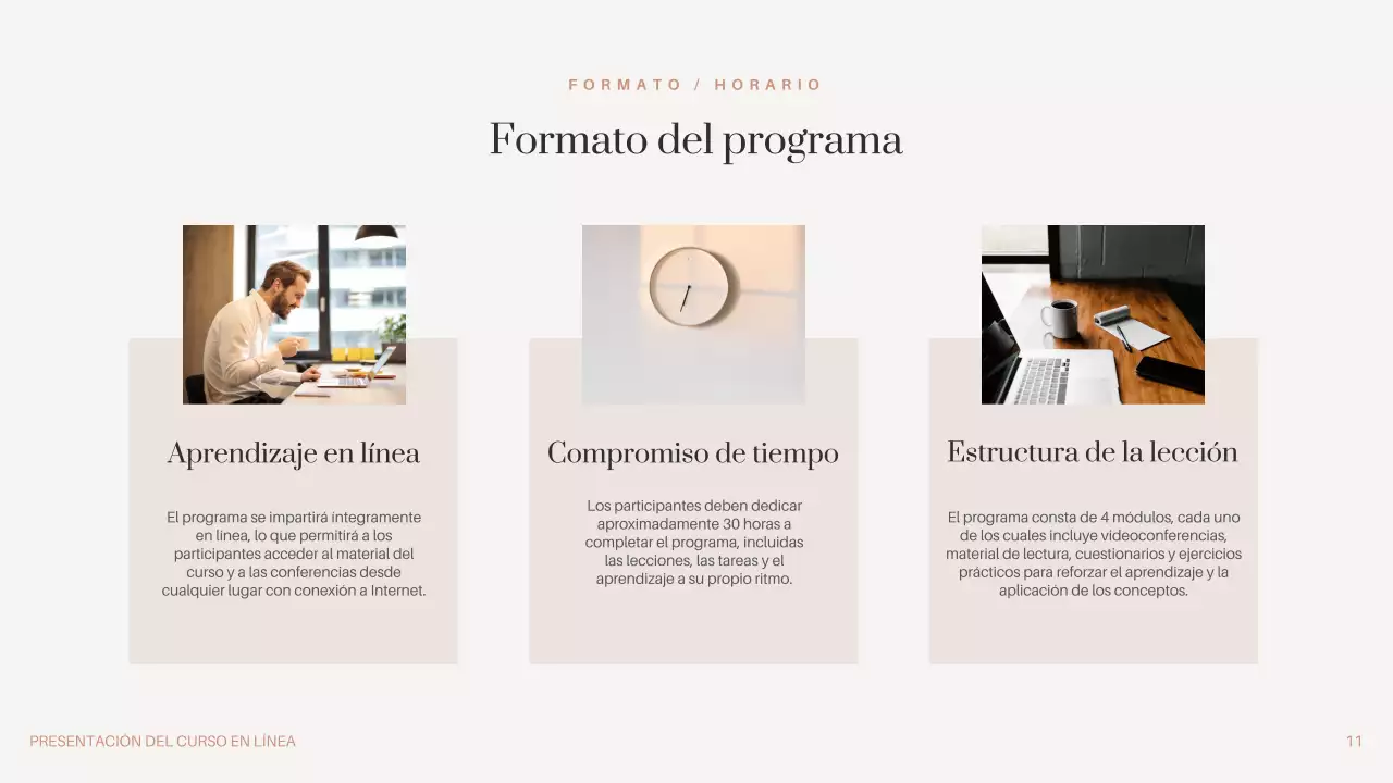 Negro Marrón Beige Mínimo Promoción de cursos en línea