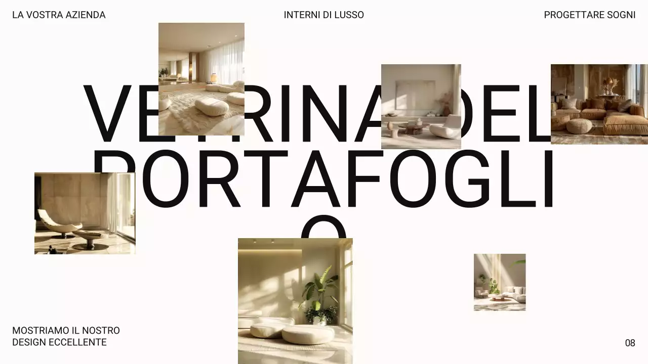 Bianco moderno di lusso Introduzione di un'azienda di interior design