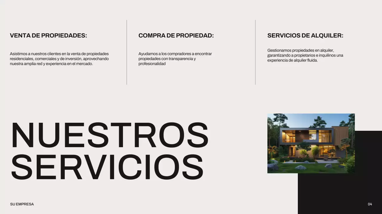 Negro Gris Moderno Minimal Agencia Inmobiliaria Introducción