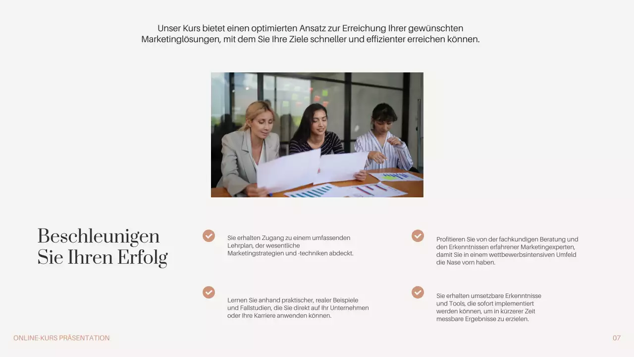 Schwarz Braun Beige Minimal Online Kurs Promotion