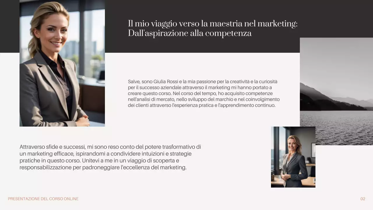 Nero Marrone Beige Minima Promozione del corso online