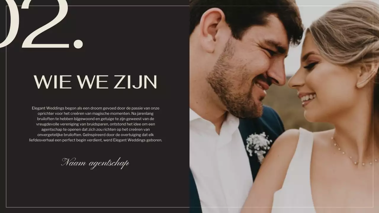 Zwart Bruin Elegant Huwelijksbureau Promotie