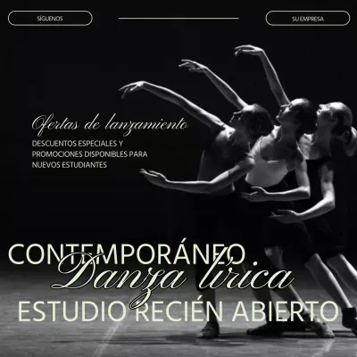 Blanco y negro Verde Danza moderna minimalista/Promoción de pequeñas empresas