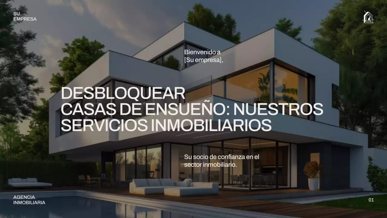 Negro Gris Moderno Minimal Agencia Inmobiliaria Introducción