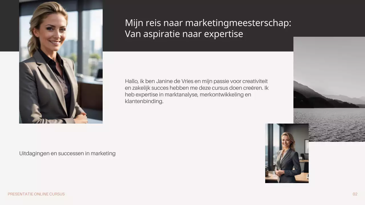 Zwart Bruin Beige Minimale Online Cursus Promotie