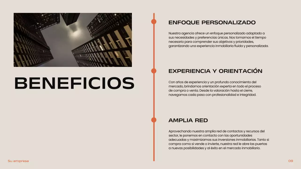 Negro Naranja Beige Moderno Minimal Introducción Inmobiliaria