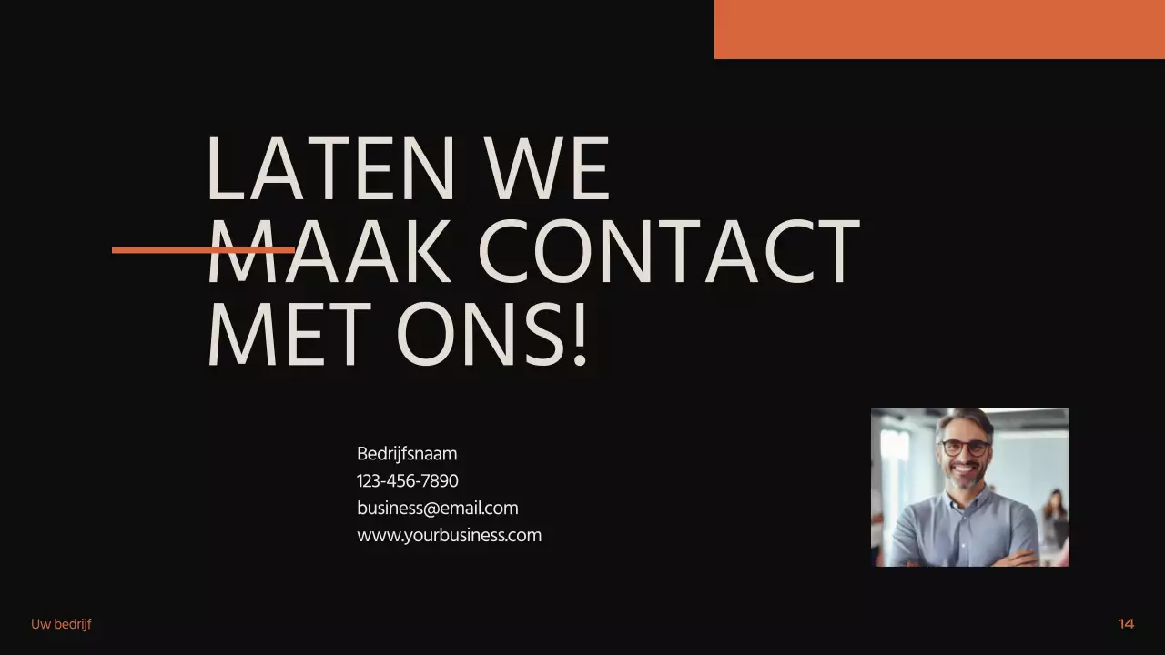 Zwart Oranje Beige Modern Minimal Vastgoed Introductie