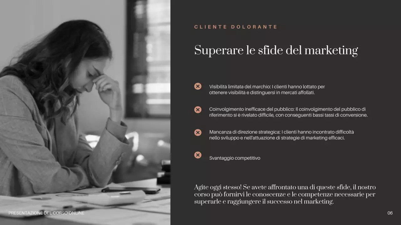 Nero Marrone Beige Minima Promozione del corso online