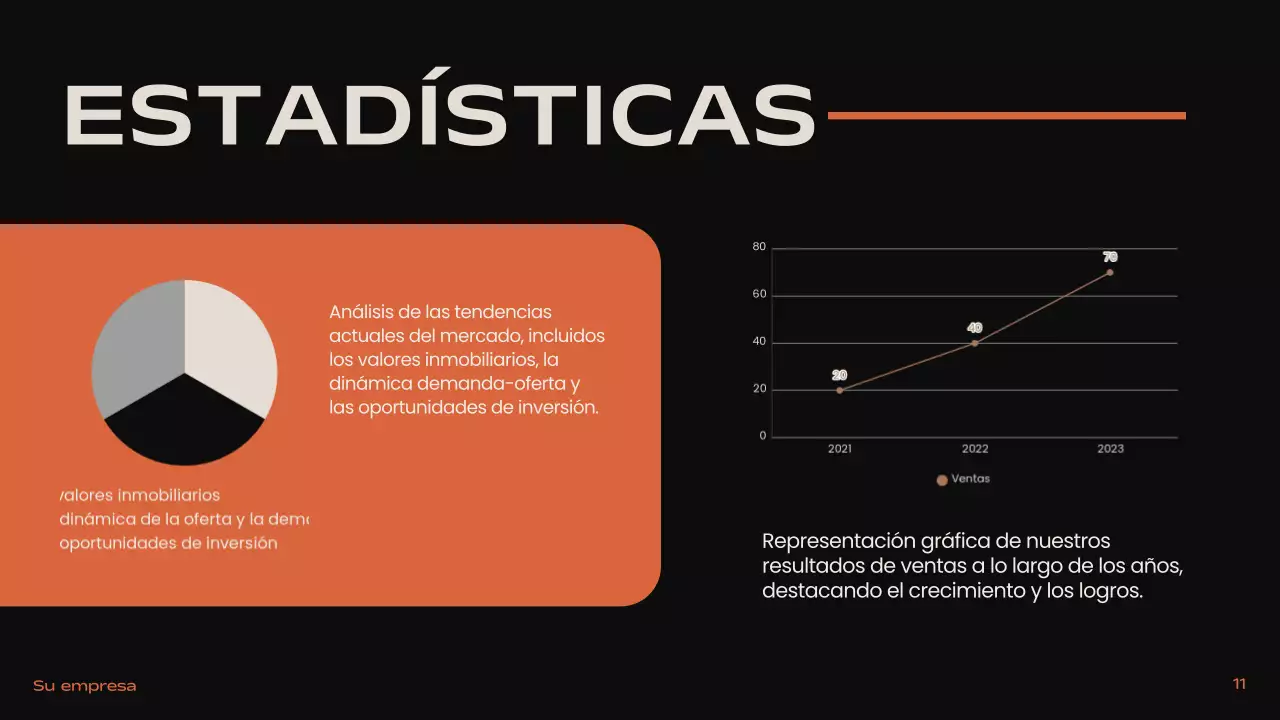 Negro Naranja Beige Moderno Minimal Introducción Inmobiliaria