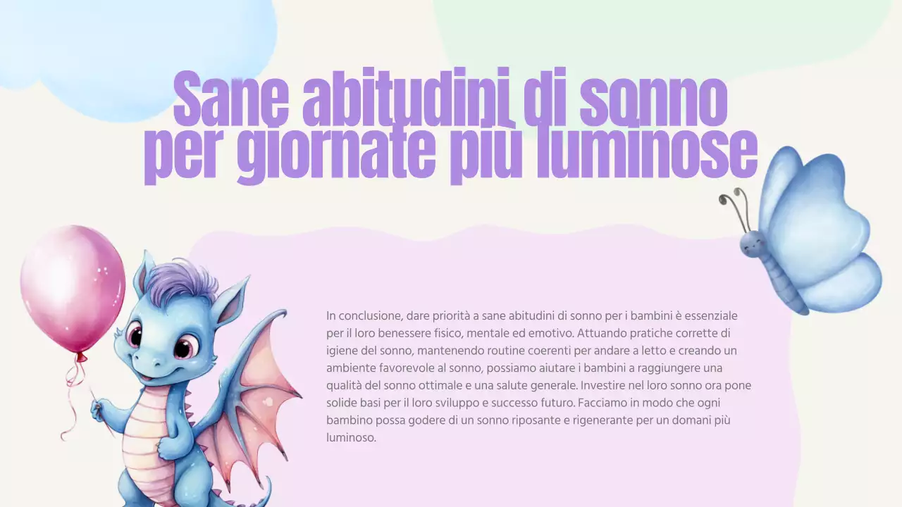 Rosa pastello Blu Giallo Verde Carino giocoso Guida alla nanna per bambini