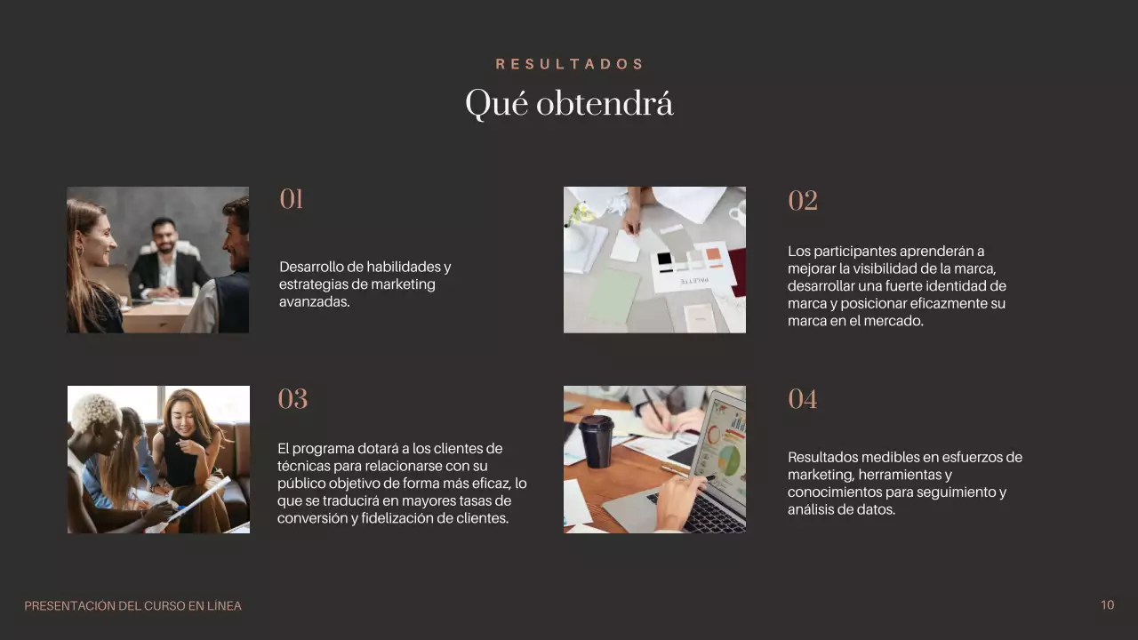 Negro Marrón Beige Mínimo Promoción de cursos en línea