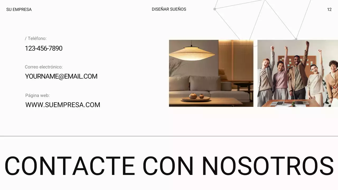 Blanco Lujo Moderno Presentación de una empresa de diseño de interiores