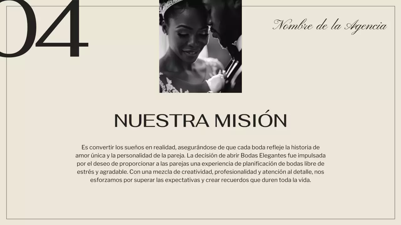 Negro Marrón Elegante Boda Agencia Promoción