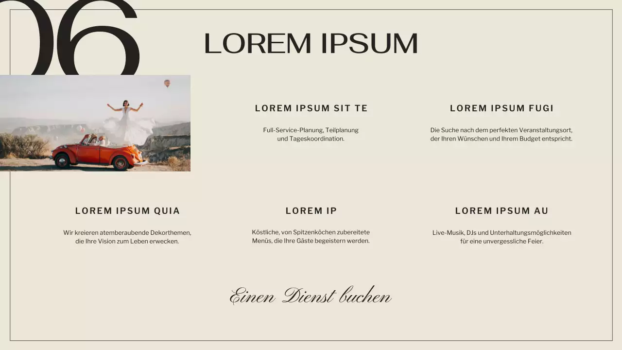 Schwarz Braun Elegant Hochzeit Agentur Promotion