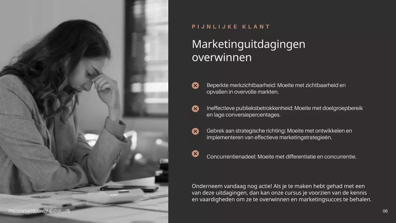 Zwart Bruin Beige Minimale Online Cursus Promotie