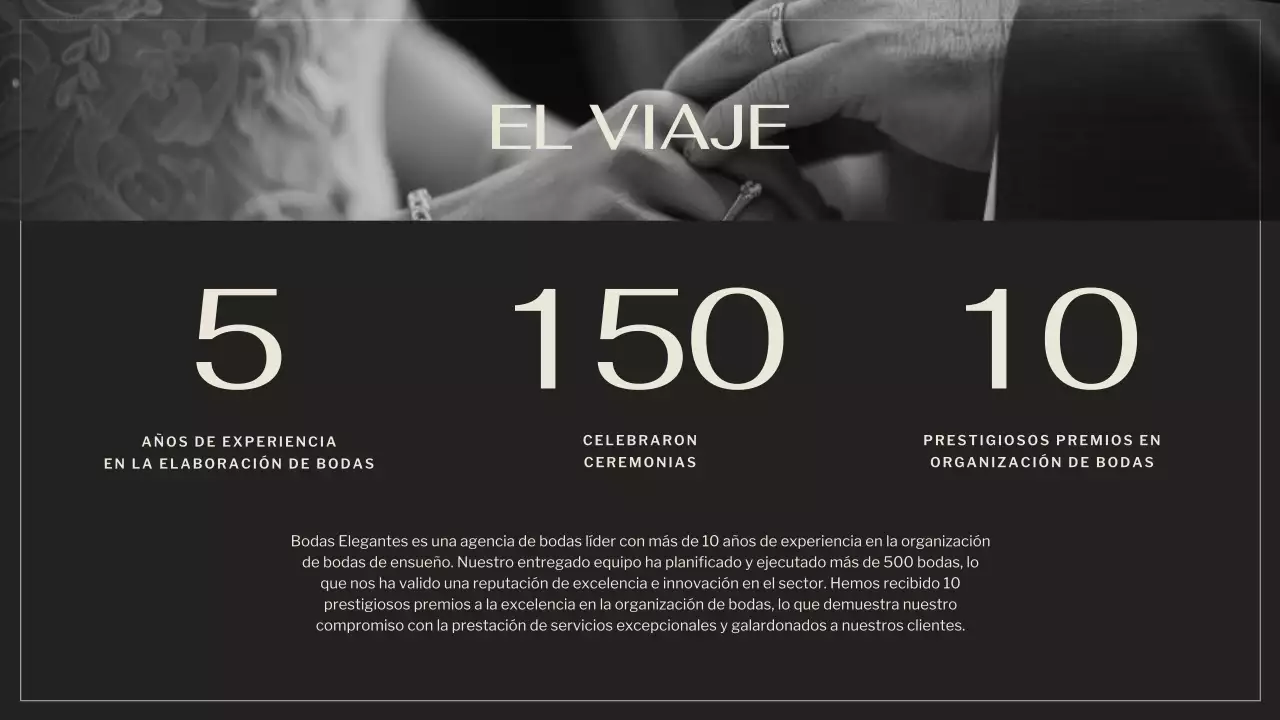 Negro Marrón Elegante Boda Agencia Promoción