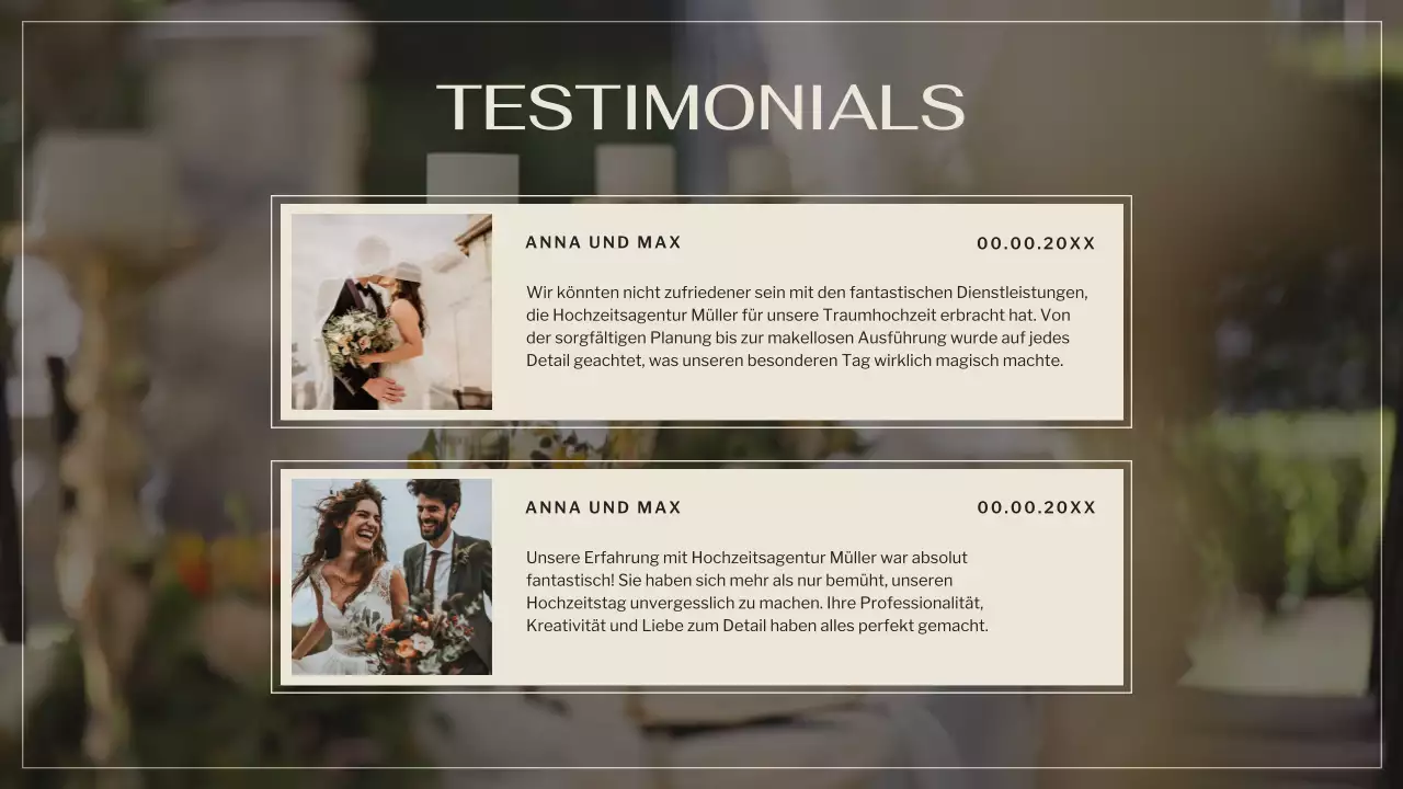 Schwarz Braun Elegant Hochzeit Agentur Promotion