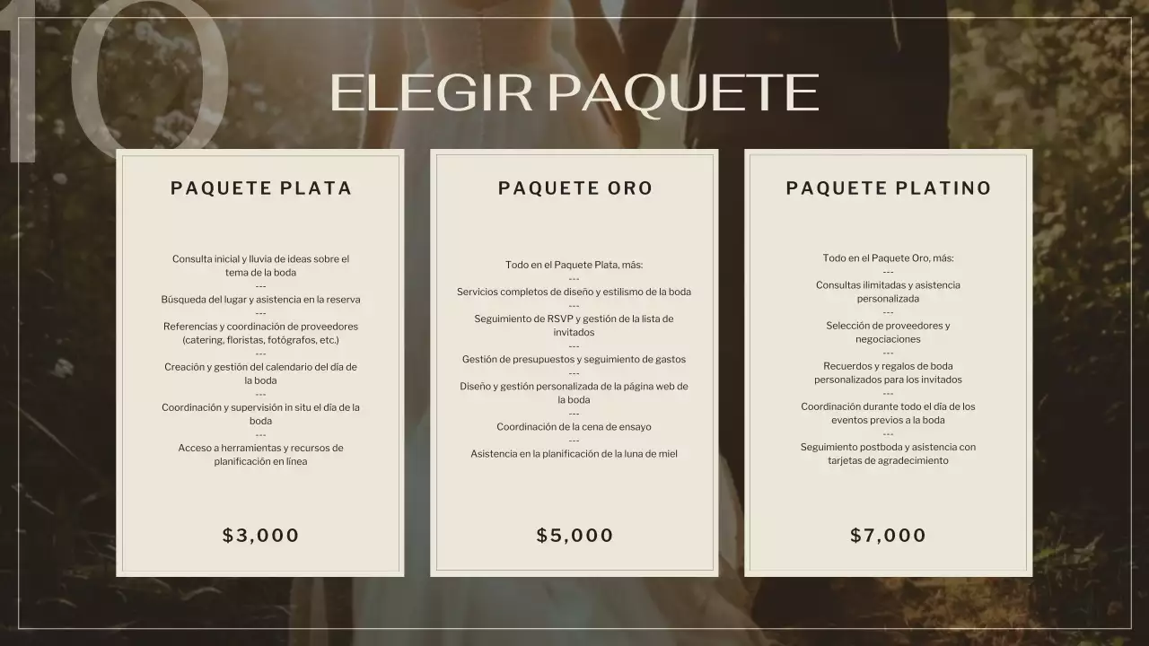 Negro Marrón Elegante Boda Agencia Promoción