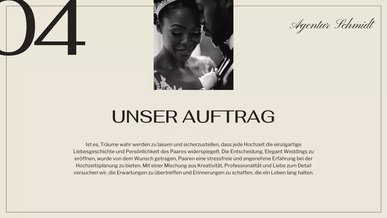 Schwarz Braun Elegant Hochzeit Agentur Promotion