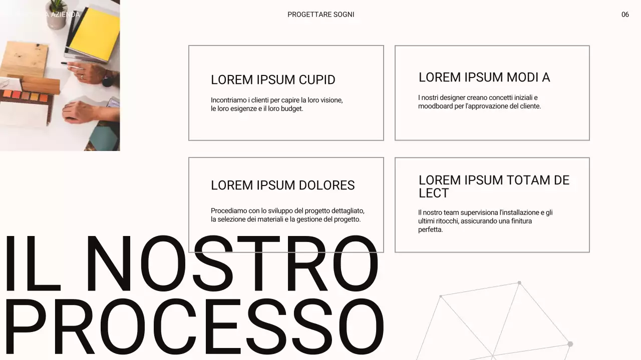 Bianco moderno di lusso Introduzione di un'azienda di interior design