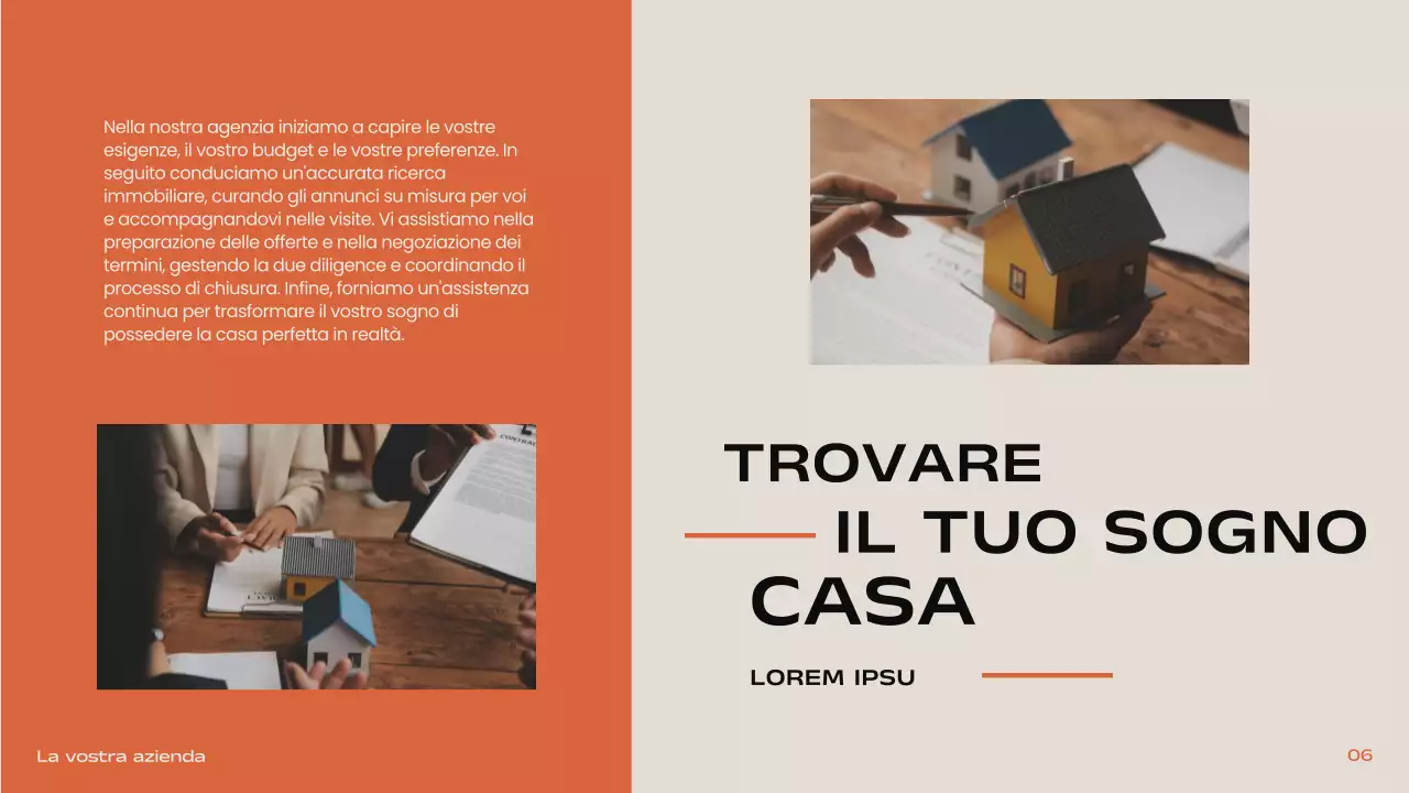 Nero Arancione Beige Moderno Minimale Introduzione Immobiliare