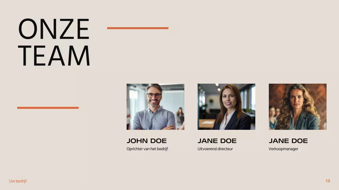 Zwart Oranje Beige Modern Minimal Vastgoed Introductie