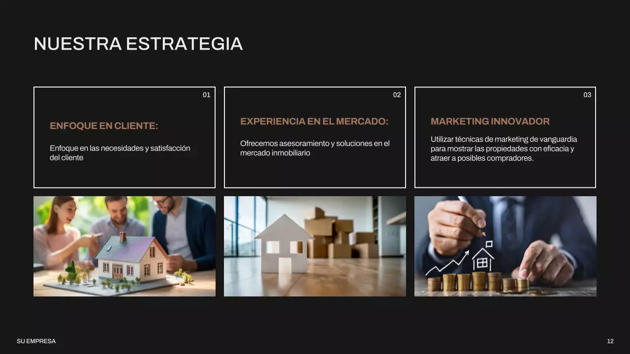 Negro Gris Moderno Minimal Agencia Inmobiliaria Introducción