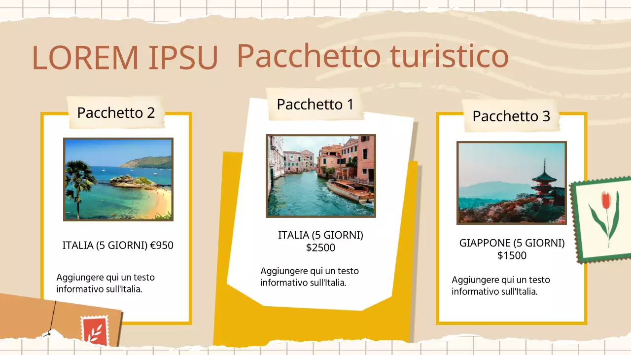 Introduzione della compagnia di viaggi e tour d'epoca Beige and Brown