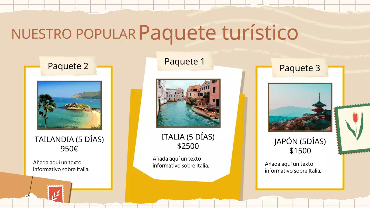 Presentación de Beige and Brown Vintage Tour and Travel Company