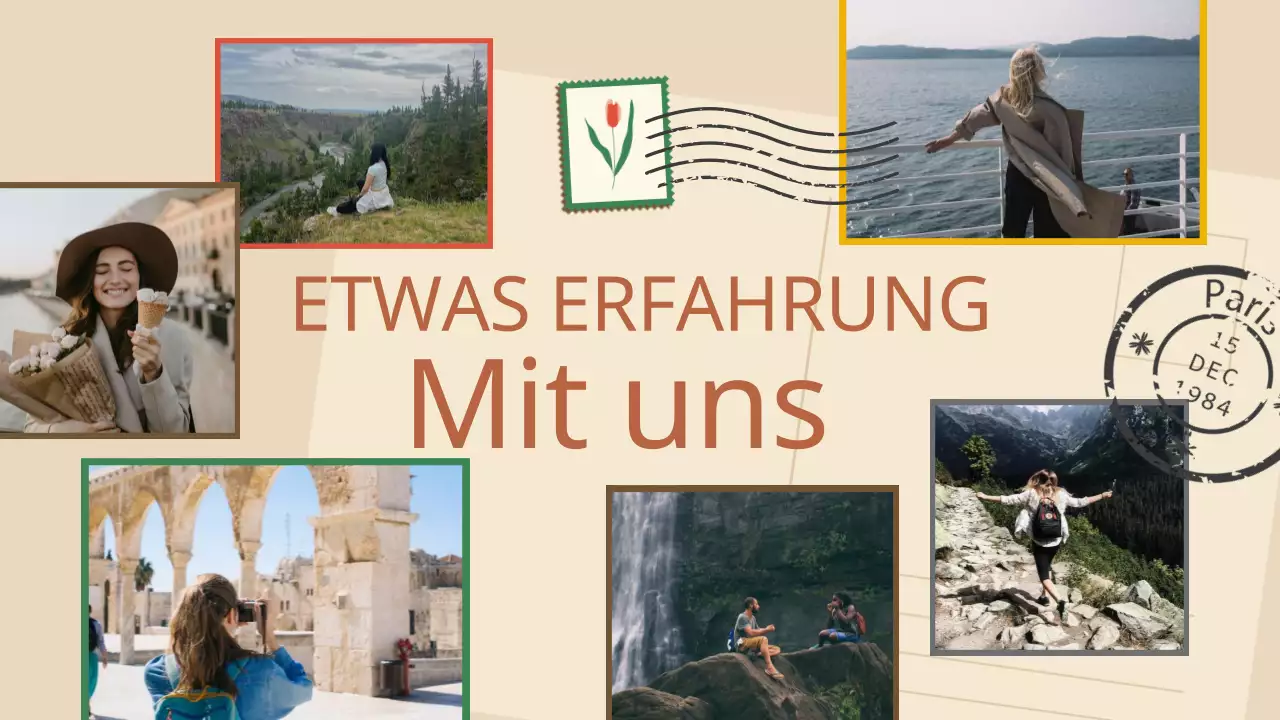 Beige and Brown Vintage Tour and Travel Company's Einführung