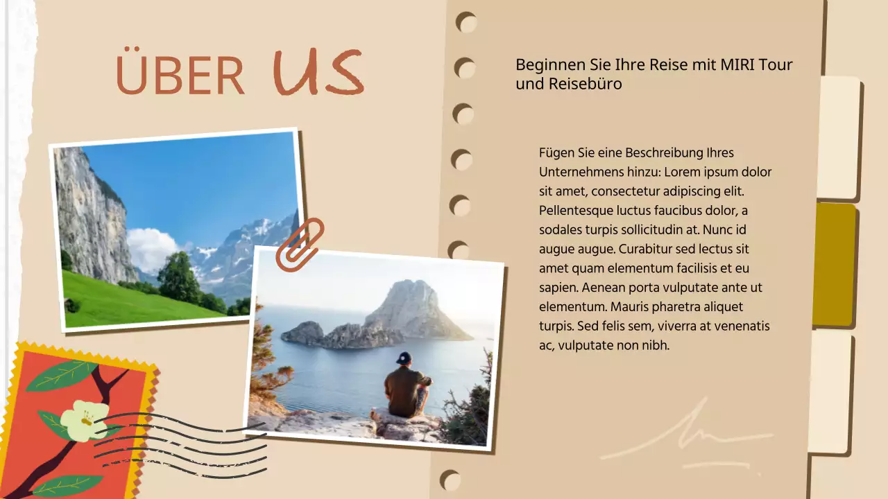 Beige and Brown Vintage Tour and Travel Company's Einführung