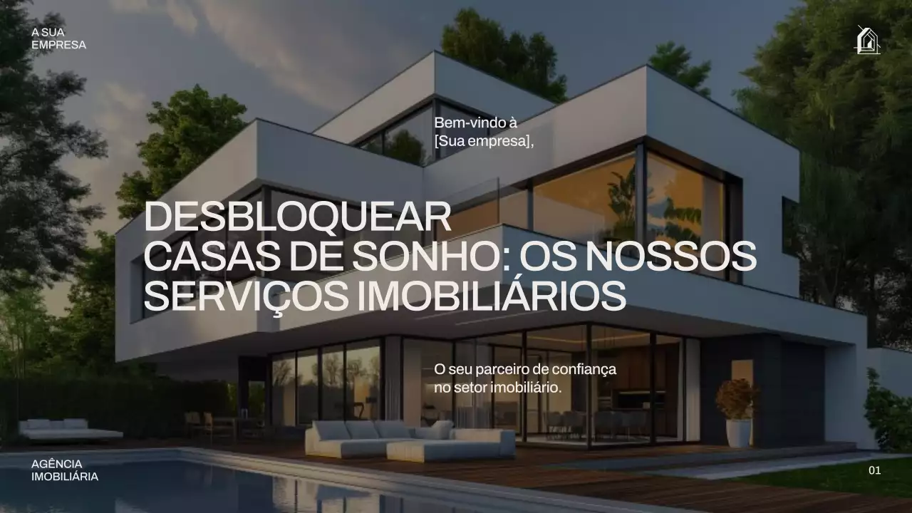 Preto Cinzento Moderno Minimal Agência Imobiliária Introdução