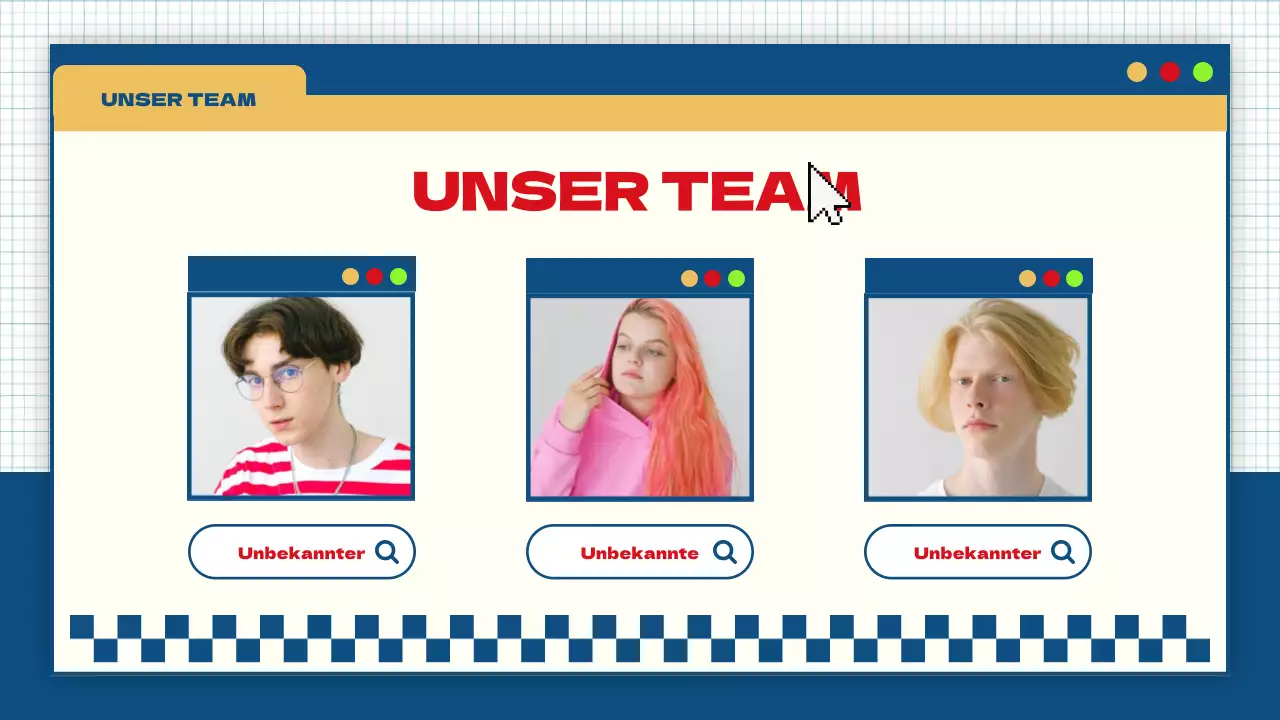 blau gelb modern auffällig Gruppenprojekt Klassenmaterial