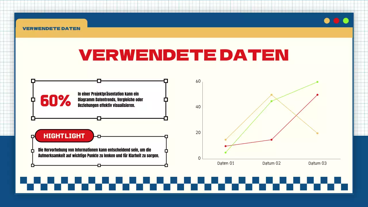 blau gelb modern auffällig Gruppenprojekt Klassenmaterial