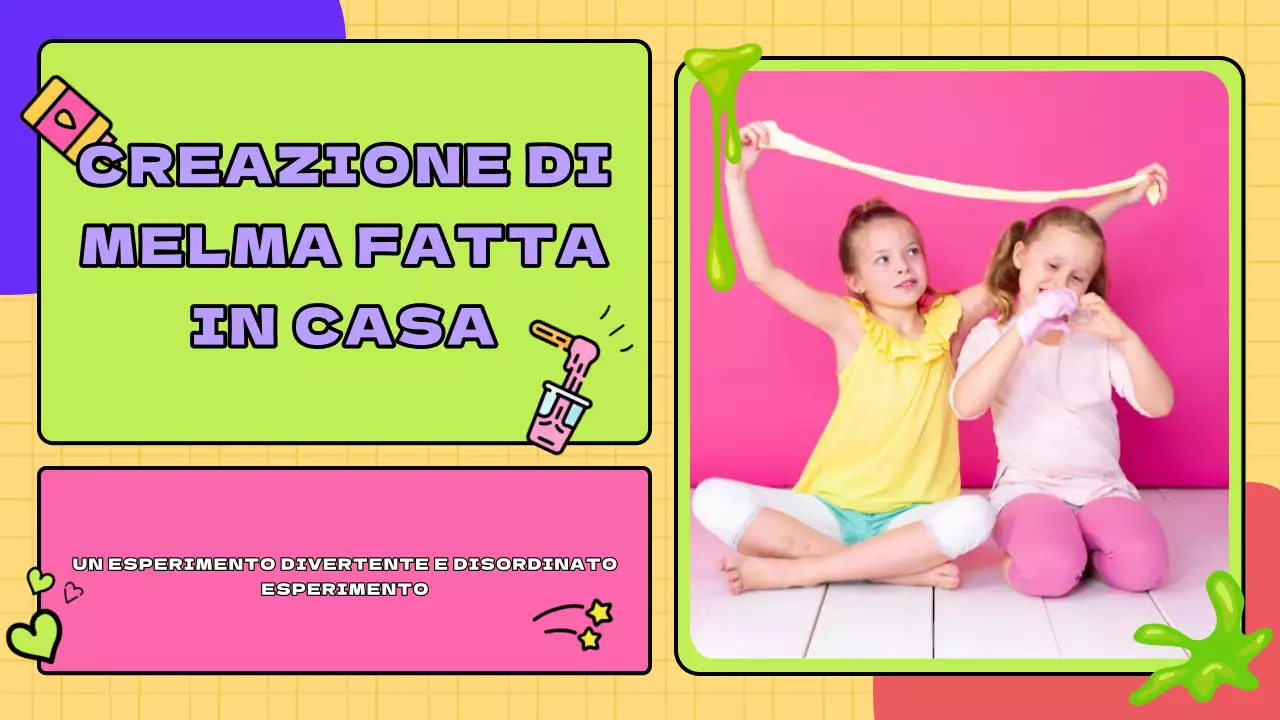 Rosa verde viola grassetto minimal slime fai da te titolo principale