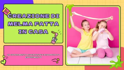 Rosa verde viola grassetto minimal slime fai da te titolo principale