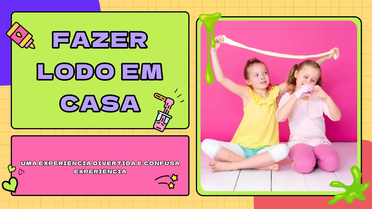 Rosa verde púrpura negrito mínimo slime DIY título principal