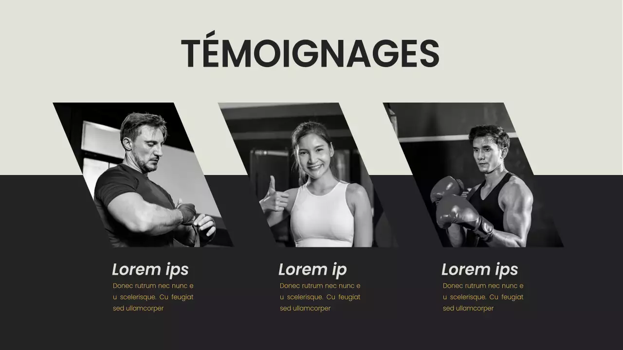 Yellow Black minimal bold Fitness and Gym présentation de l'entreprise