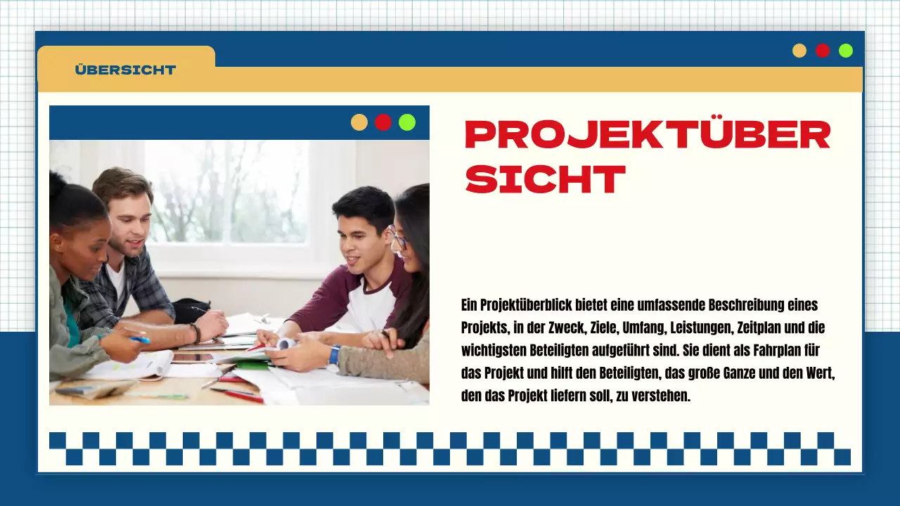 blau gelb modern auffällig Gruppenprojekt Klassenmaterial
