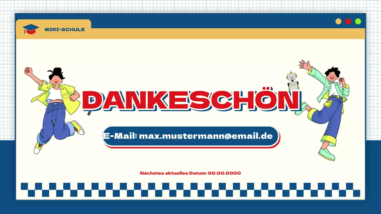 blau gelb modern auffällig Gruppenprojekt Klassenmaterial