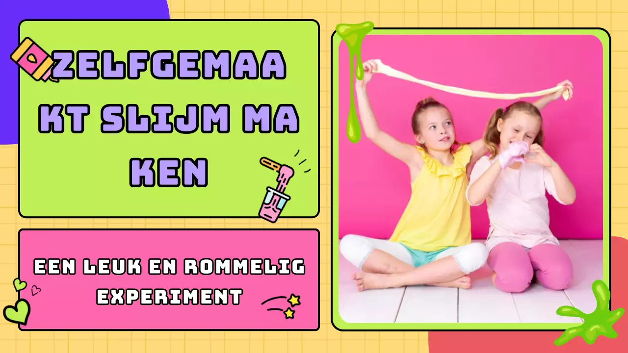 Roze groen paars vet minimaal slijm DIY hoofdtitel