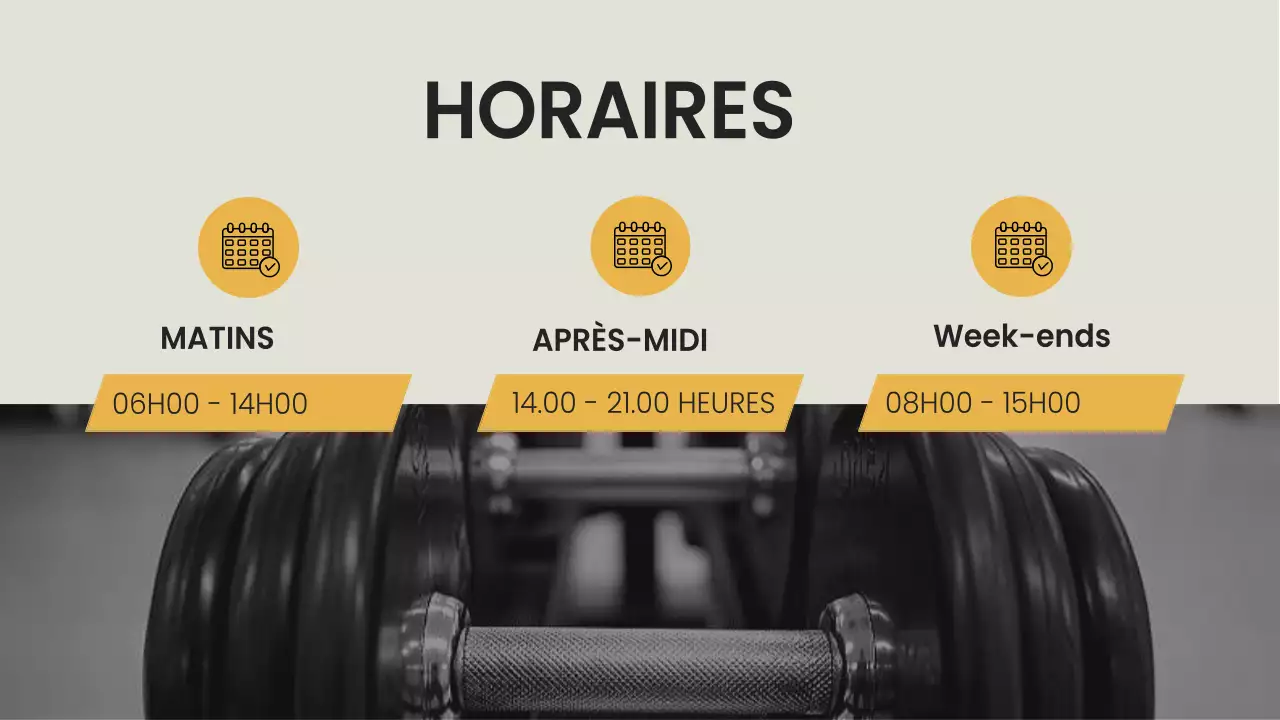 Yellow Black minimal bold Fitness and Gym présentation de l'entreprise