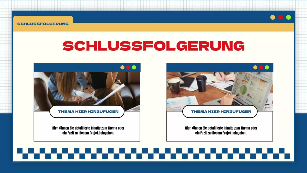 blau gelb modern auffällig Gruppenprojekt Klassenmaterial