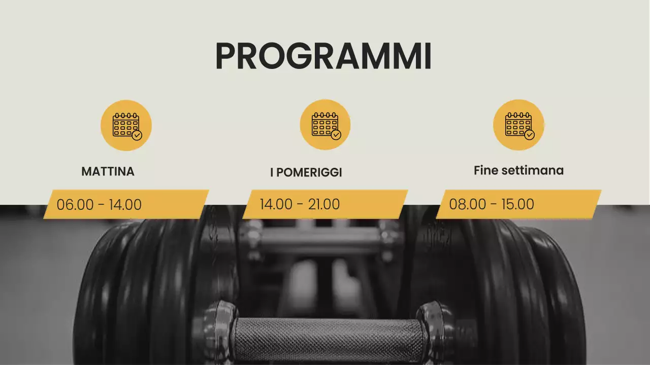 Giallo Nero minimal bold Presentazione dell'azienda di fitness e palestra